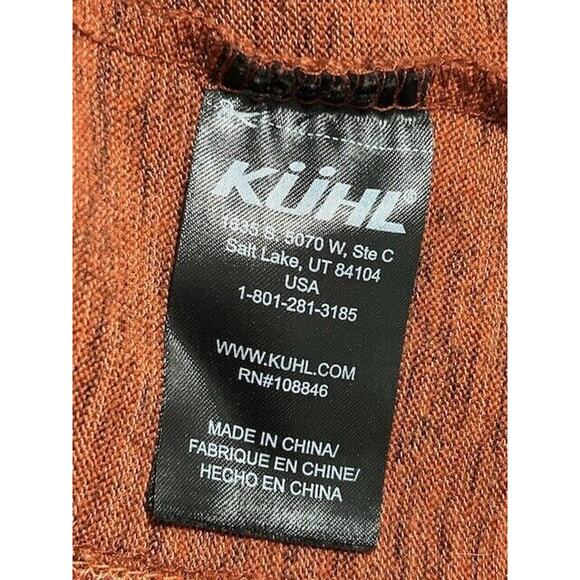 Kuhl Lea Pullover Sweatshirt Long Sleeves Cowl Neck Pockets Knit Orange Medium - Picture 7 of 11